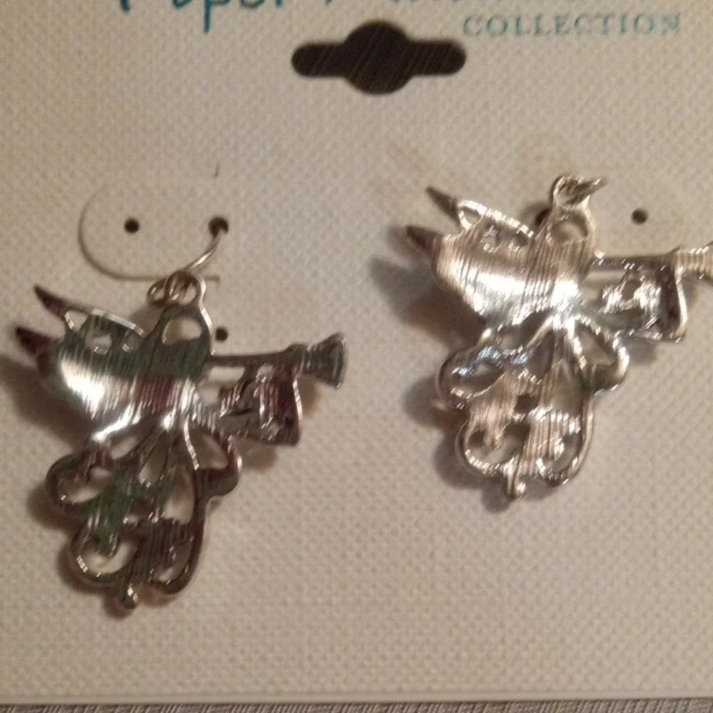 Madison Silver Angel Earrings - Picture 4 of 4